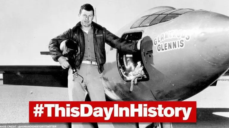 Captain Yeager became first person to fly faster than speed of sound on this day in 1947 US