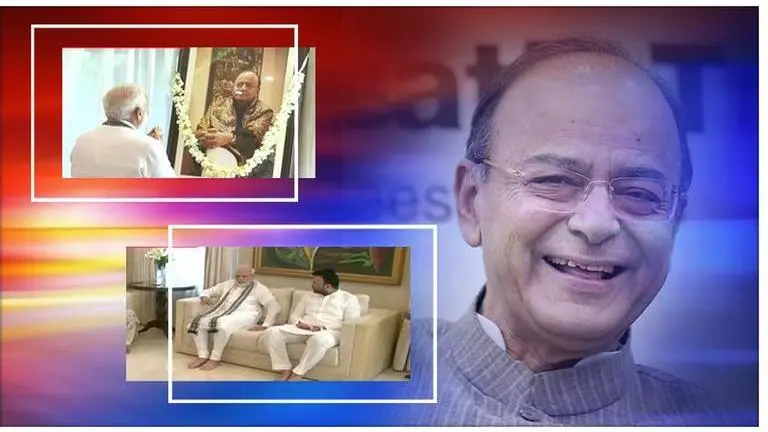 PM Narendra Modi pays respects to late Arun Jaitley, meets his family pm modi
