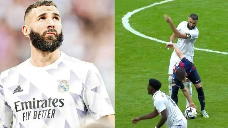 El Clasico: Furious Benzema nearly slaps Gavi for tackling Tchouameni; Watch viral video Karim Benzema