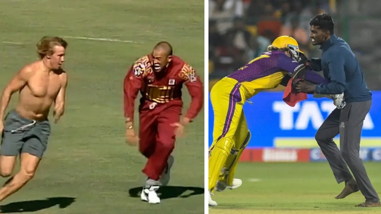 WPL 2024: Alyssa Healy channels her inner Andrew Symonds, takes down a pitch invader with tackle Alyssa Healy tackles pitch invader in WPL, just like Symonds