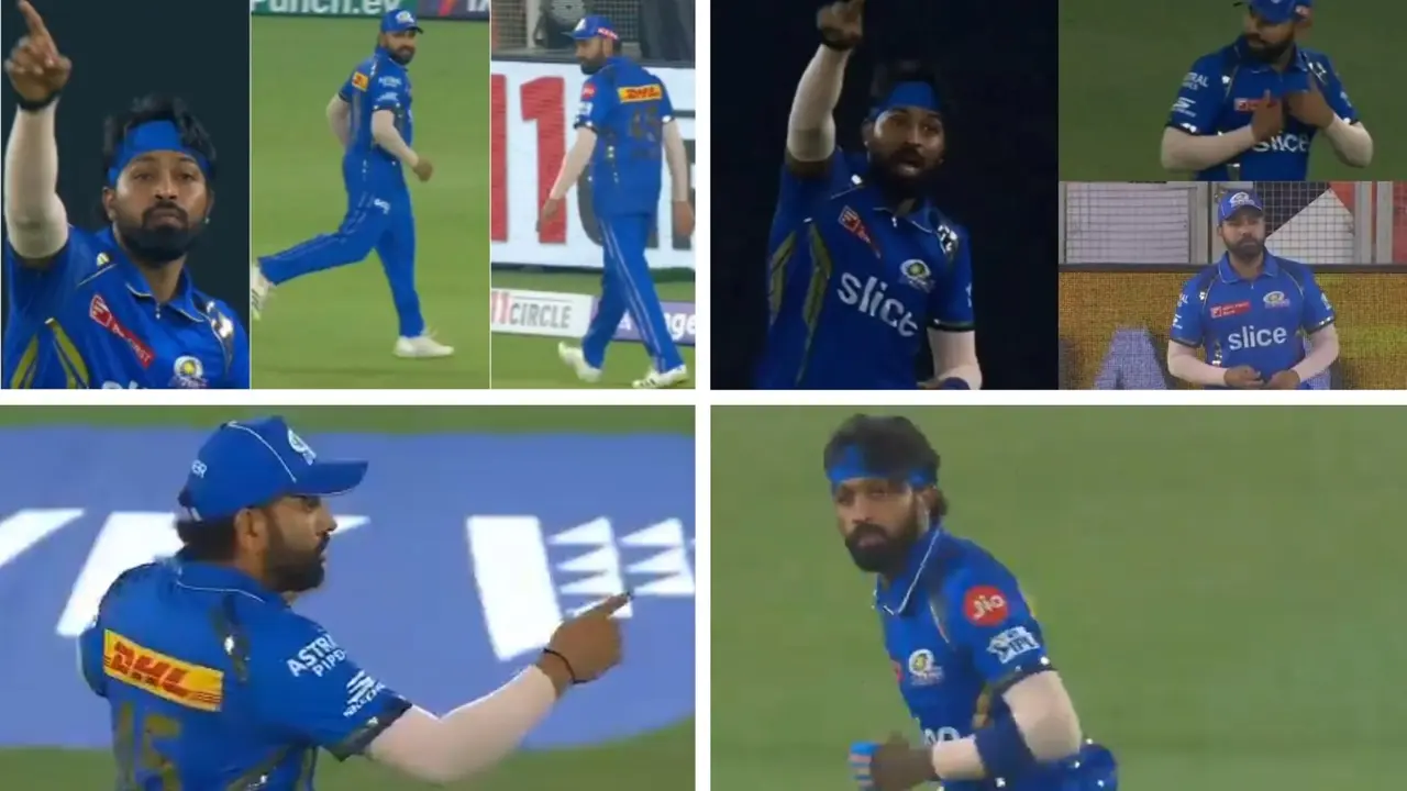 Rohit Sharma takes over field setting vs SRH