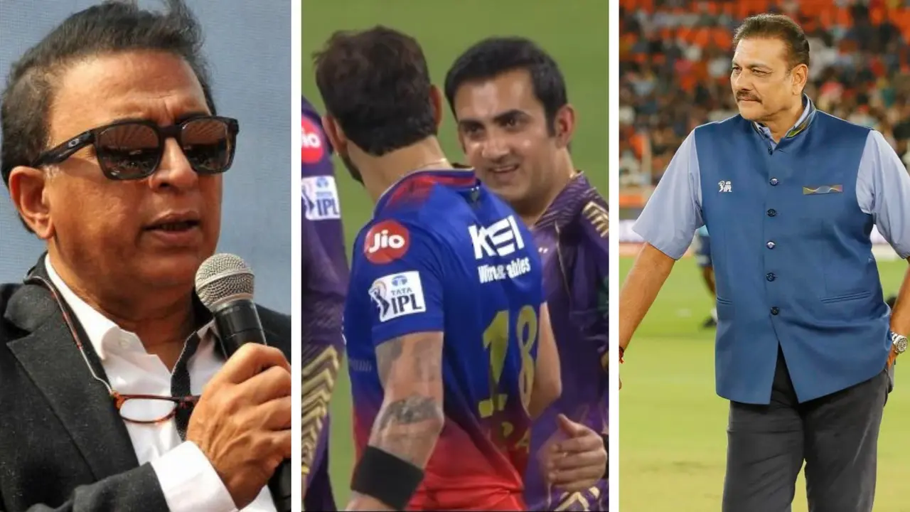 'Give an Oscar Award to Virat and Gautam': Gavaskar and Shastri take a dig after Kohli-Gambhir hug Gavaskar and Shastri react to Kohli-Gambhir hug