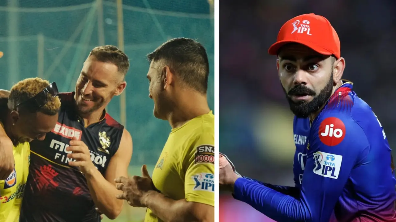 'He is yet not moved on from CSK': Faf du Plessis draws flak in IPL 2024 over out-of-the blue remark Faf du Plessis with CSK players and staff