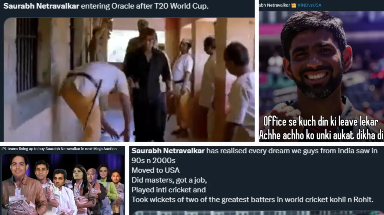India vs USA: Engineer Saurabh Netravalkar becomes a meme god after dismissing Virat and Rohit Saurabh Netravalkar has become a darling of the internet in T20 World Cup