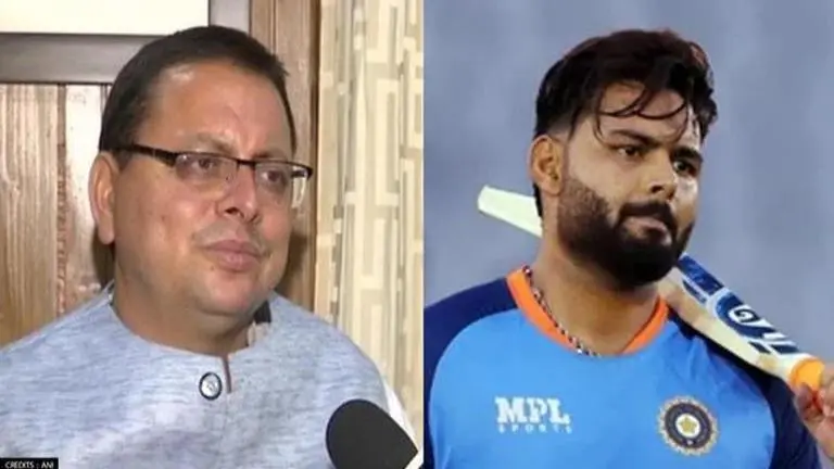 Uttarakhand CM Pushkar Singh Dhami meets Rishabh Pant after cricketer's horrific accident Rishabh Pant