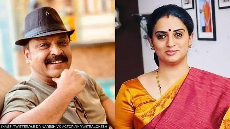 Naresh's wife Ramya Raghupathi attacks actor & alleged wife Pavithra Lokesh with a slipper Naresh