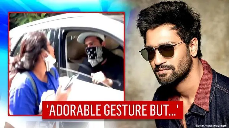 Vicky Kaushal obliges fan with selfie after she requests him to take off his mask Vicky Kaushal