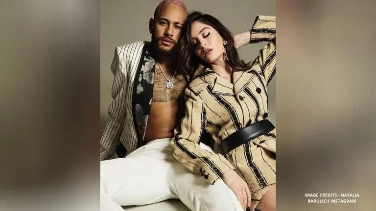 Neymar taunts girlfriend Natalia Barulich’s ex by singing his song about their break-up neymar