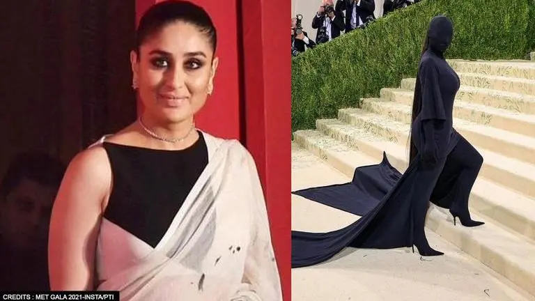 Kareena Kapoor Khan is as confused as fans on Kim Kardashian's 2021 Met Gala look Kareena Kapoor, Kim Kardashian, Met Gala 2021, Kim Kardashian's Met Gala outfir, Kim Kardashian in 2021 Met gala