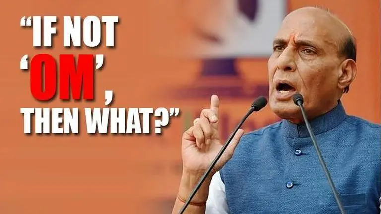 'What if not Om?' asks Rajnath Singh to Rahul Gandhi on Rafale attack Rajnath Singh
