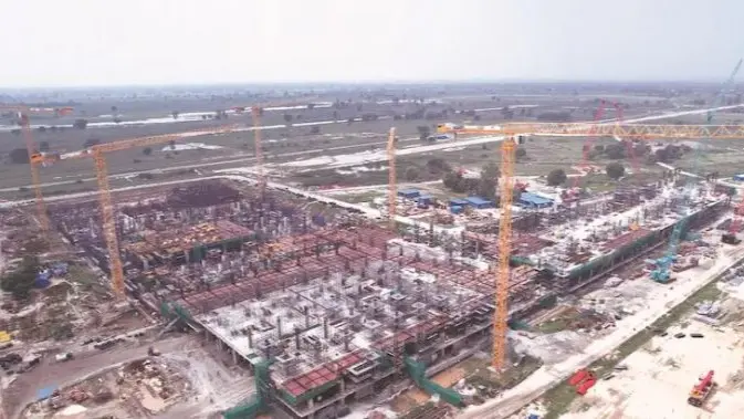 Noida International Airport in Jewar is currently under construction