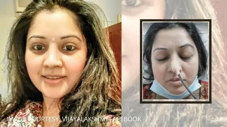 Tamil actor Vijayalakshmi posts a video asking fans to not politicise her suicide attempt tamil actor vijayalakshmi