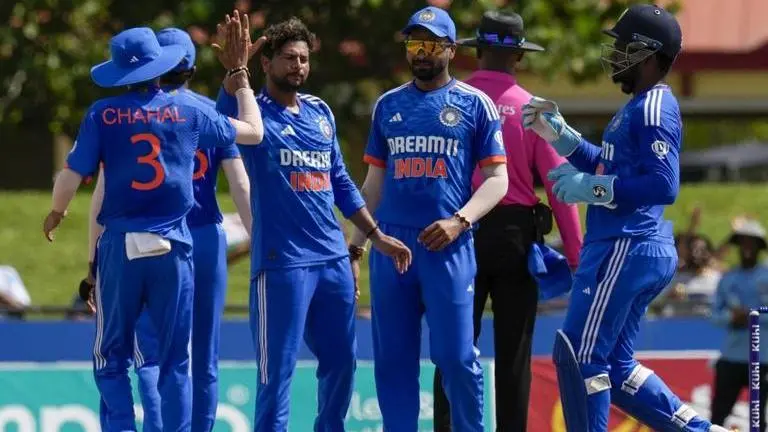 'Bowlers win matches': Hardik Pandya sends ominous warning to batting group after 4th T20I Kuldeep Yadav celebrates after dismissing Nicholas Pooran