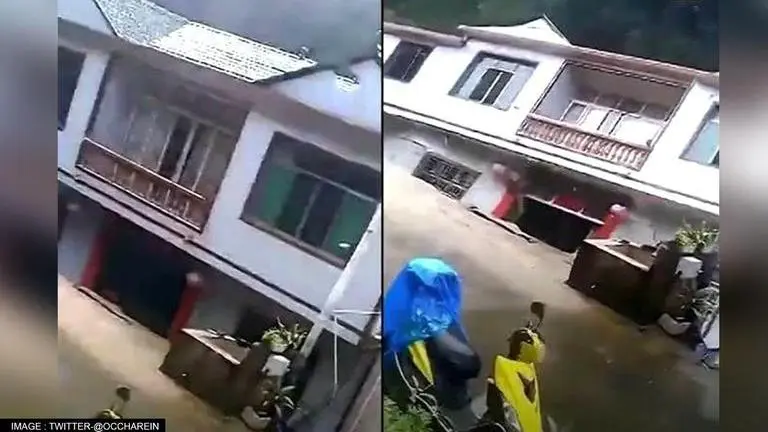 China: Video of house collapsing into river due to severe flooding leaves internet stunned China