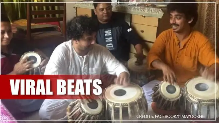 Four men recreate dhaak beats on tabla; netizens shower praises Men