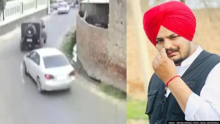 CCTV Footage shows 2 cars trailing Sidhu Moosewala's jeep moments before he was shot dead Sidhu Moosewala