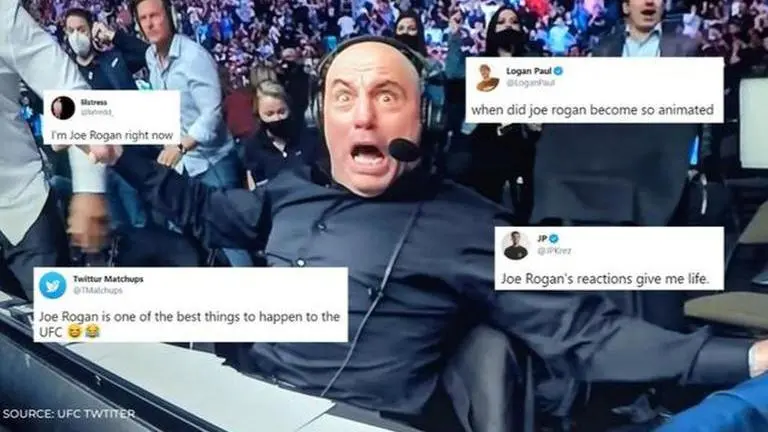 Joe Rogan reaction to two KOs at UFC 261 goes viral, fans troll veteran UFC commentator joe rogan reaction