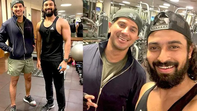 Dulquer Salmaan and Dev Mohan