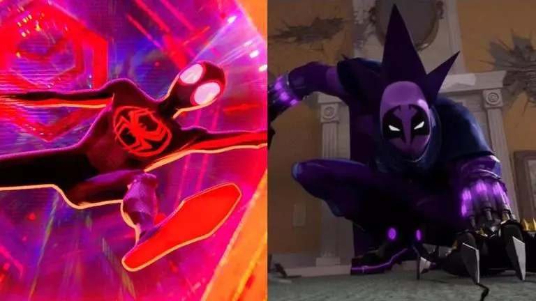Miles Morales' Spider-Man and Aaron Davis' The Prowler in Spider-Man: Across the Spider-Verse (Image: spiderversemovie/Instagram)