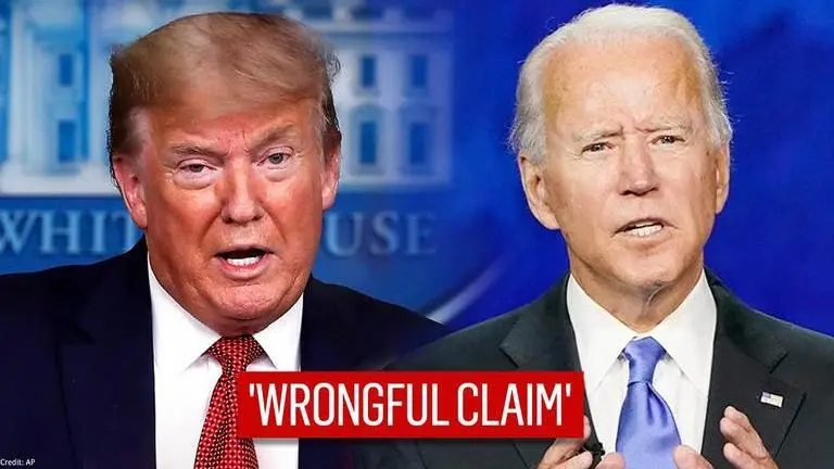 US election 2020: Donald Trump warns Joe Biden against 'wrongfully' claiming White House