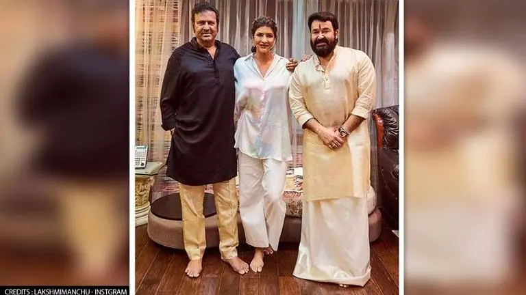 Lakshmi Manchu shares 'legendary dinner' picture with mega stars Mohan Babu, Mohanlal Lakshmi Manchu