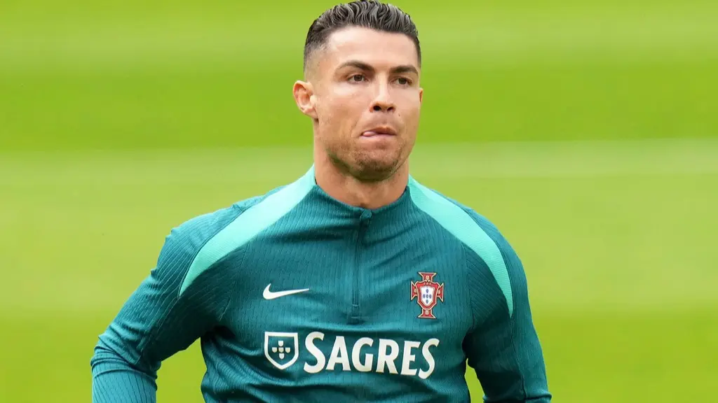 Cristiano Ronaldo in Portugal training ahead of Euro 2024 match vs Czech Republic