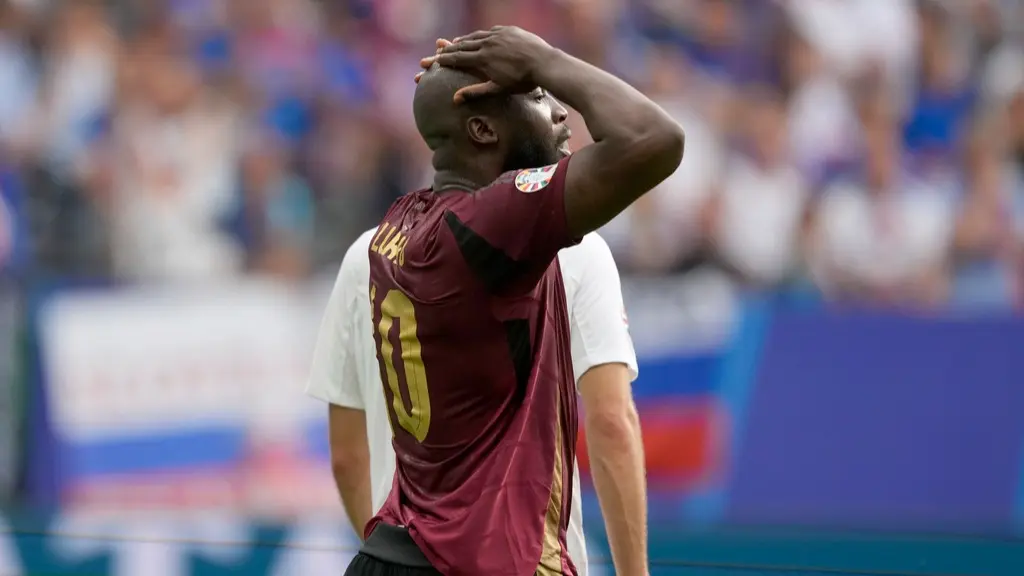 Romelu Lukaku ruing missed chances for Belgium vs Slovakia at Euro 2024