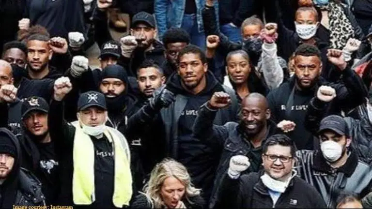Anthony Joshua stands by his 'Black Lives Matter' speech, lashes out at critics Anthony Joshua