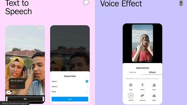Instagram Reels: How to use the new voice effects and text to speech feature?