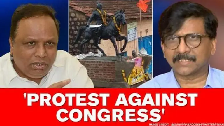 Removal of Shivaji Maharaj statue: BJP pans role of Congress MLA, dares Sena to protest BJP