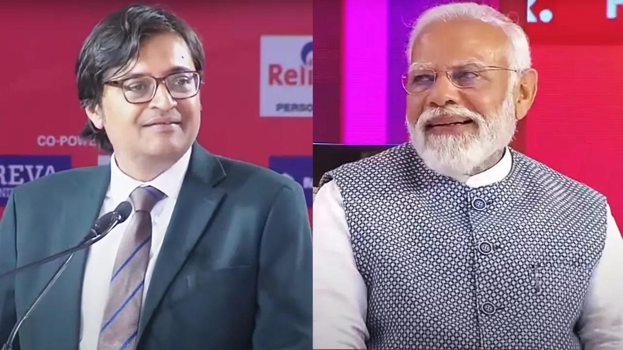 Arnab Goswami and PM Modi at Republic Media Summit 2024
