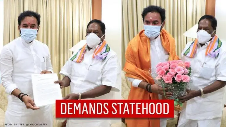 Puducherry CM meets MoS Reddy; demands statehood & financial assistance for welfare of UT Puducherry