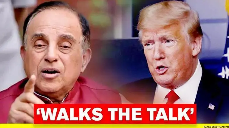 Swamy calls Trump 'a brilliant strategist' for historic peace agreement in Middle-East Donald Trump