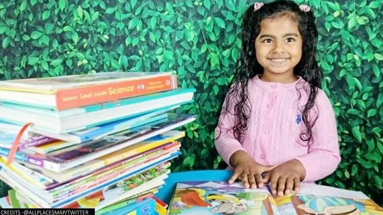 5-year-old Indian-origin girl makes world record for reading 36 books in under two hours 5-year-old