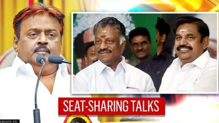 AIADMK to give 10-15 seats to Vijaykanth's DMDK after 2nd round of alliance talks: Sources Tamil Nadu