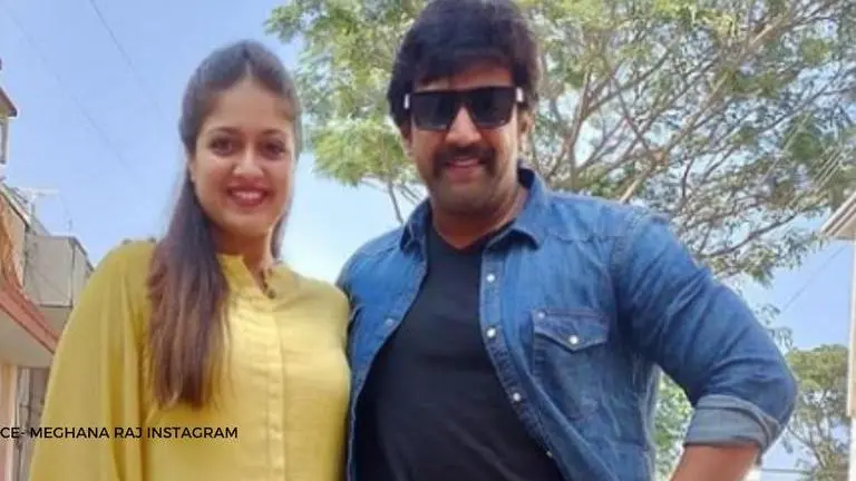 Meghana Raj shares adorable video of her baby for uncle Dhruv Sarja's upcoming release Meghana Raj