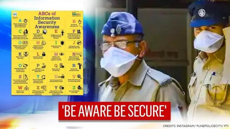 Pune Police share Information Security Awareness post urging people to be aware & secure Pune Police