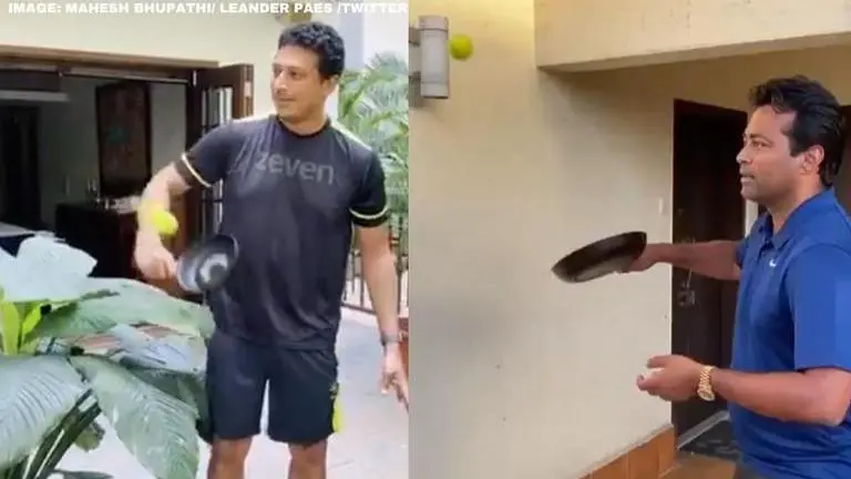 Mahesh Bhupathi hails Leander Paes' 'No look' skill for pulling off 'Frying Pan Challenge' Mahesh Bhupathi