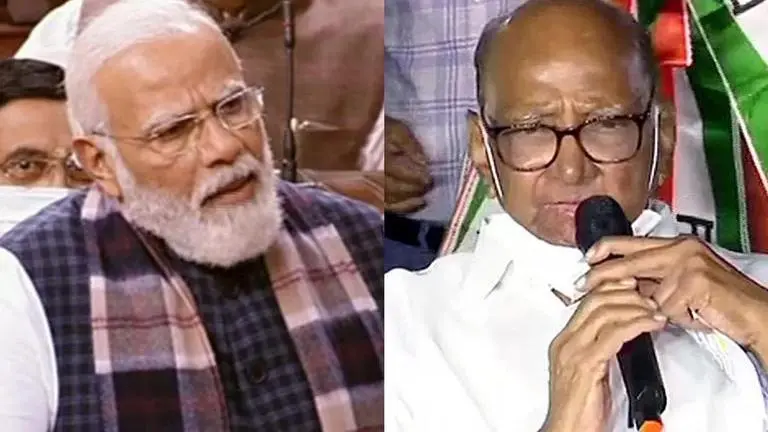 PM Modi hails Sharad Pawar's positive politics, asks Congress leaders to learn from him PM Modi, Sharad Pawar