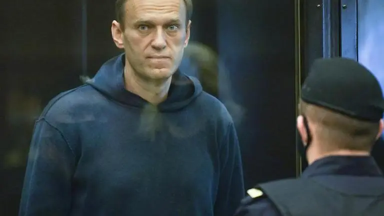 Navalny inside Moscow court for appeal hearing Navalny inside Moscow court for appeal hearing