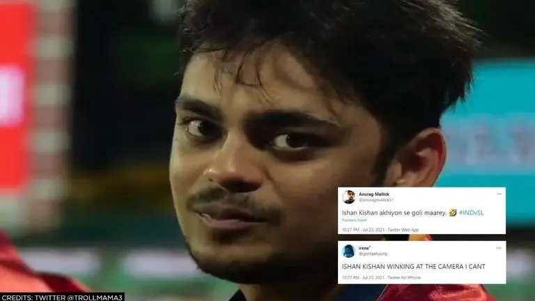 Ishan Kishan winks at camera during Ind vs SL ODI, video leaves netizens in splits | WATCH Ishan Kishan