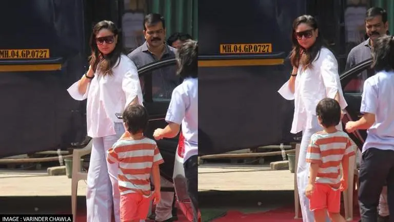 Kareena Kapoor, Saif's son Taimur asks paparazzi to shut cameras during latest outing Kareena Kapoor
