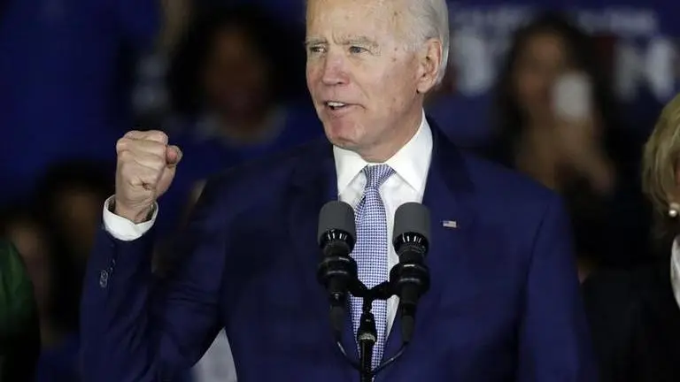 Stevie Wonder supports Joe Biden at campaign rally
