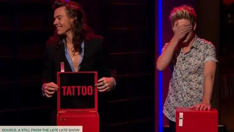 What tattoo did Harry Styles get inked on 'The Late Late Show'? Find out below Harry Styles and The Late Late Show