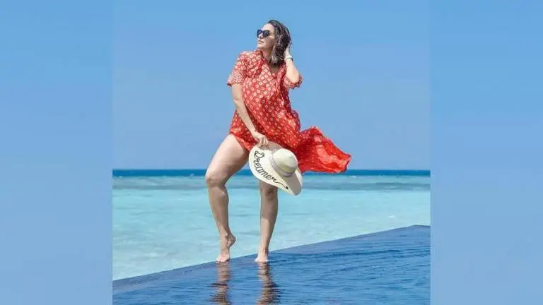 Neha Dhupia shares sunkissed picture in Maldives, fans react 'stunning' neha dhupia