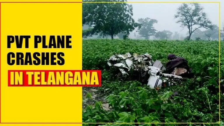 Two trainee pilots die in private plane crash in Vikarabad, Telangana Trainee pilot