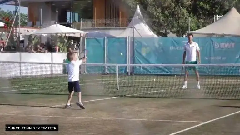 Novak Djokovic's son beats him in cute rally on court in Mallorca: WATCH Novak Djokovic