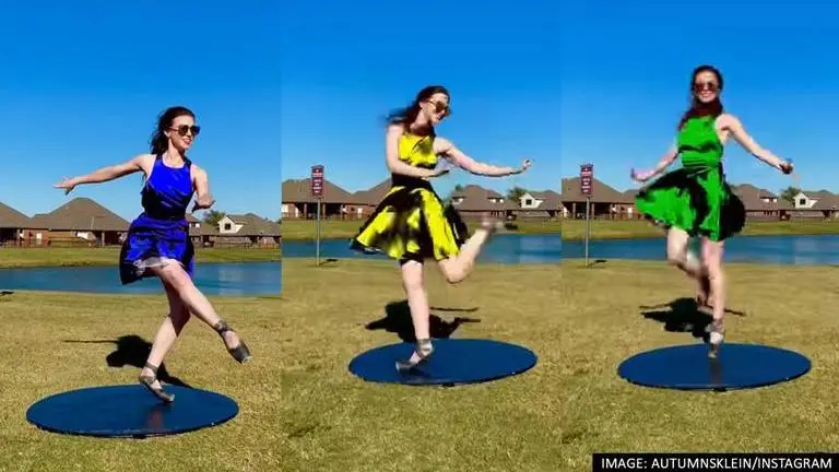 Dancer challenges users to guess the 'true colour' of her dress in viral video; WATCH dress
