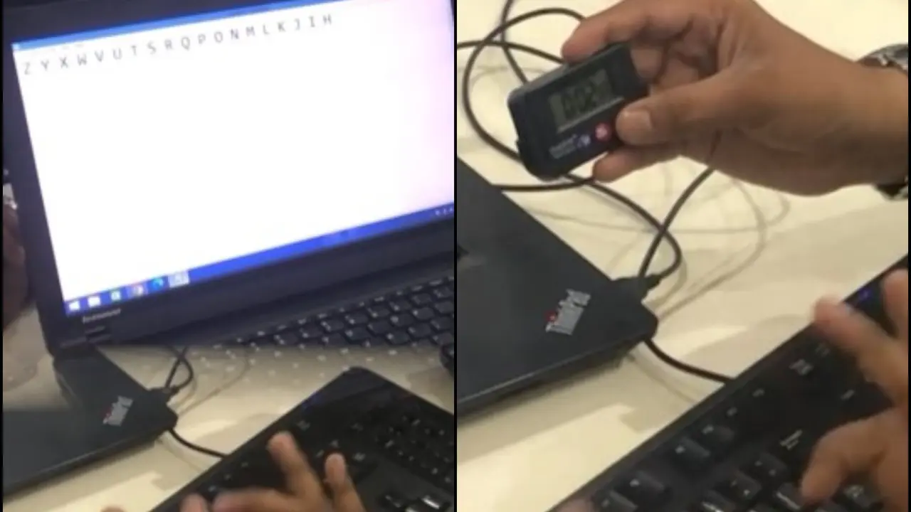 Viral Video: Hyderabad Lawyer Types Alphabet Backwards In Record-Breaking 2.88 Seconds | WATCH Hyderabad Lawyer Types Alphabet Backward In Record-Breaking 2.88 Seconds
