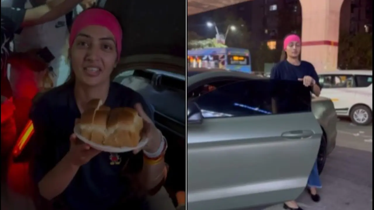 Viral Video: Vada Pav Girl Chandrika Dixit Sparks Social Media Buzz With Ford Mustang Vada Pav Seller Chandrika Dixit Sparks Social Media Buzz With Mustang